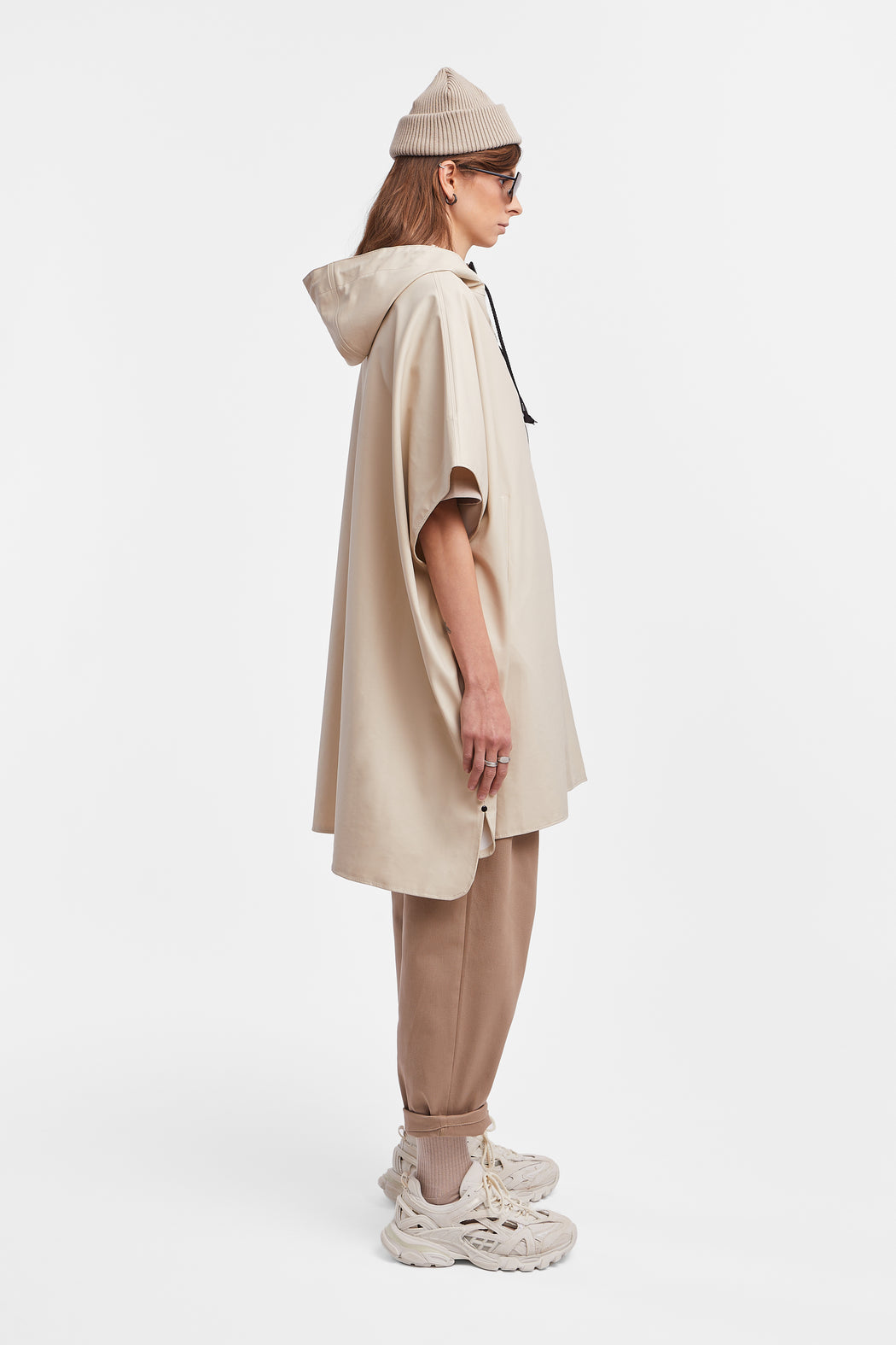 Lomma Zip Poncho | Oyster