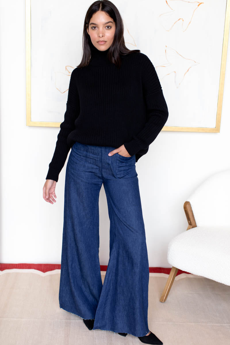 Tulip Wide Leg Pant | Indigo Hemp Organic