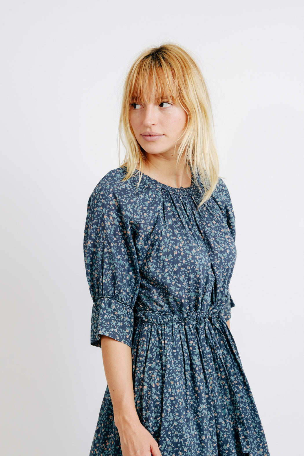 Vienna Drawstring Waist Maxi | Blue Thistle