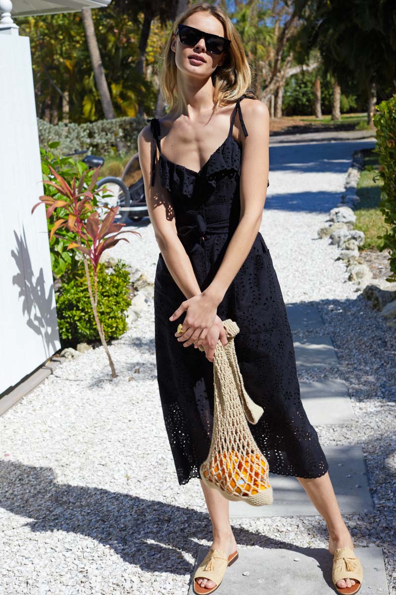 Meadow Dress | Black Eyelet