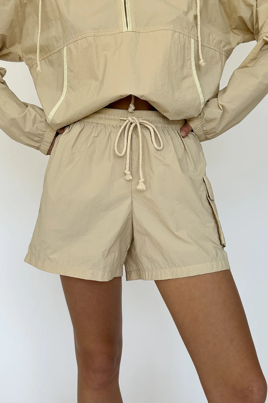 Nylon Cargo Short | Sand