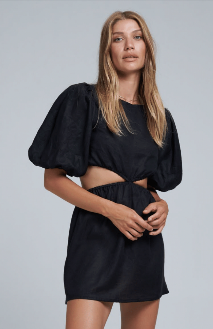 Mercury Linen Dress | Black