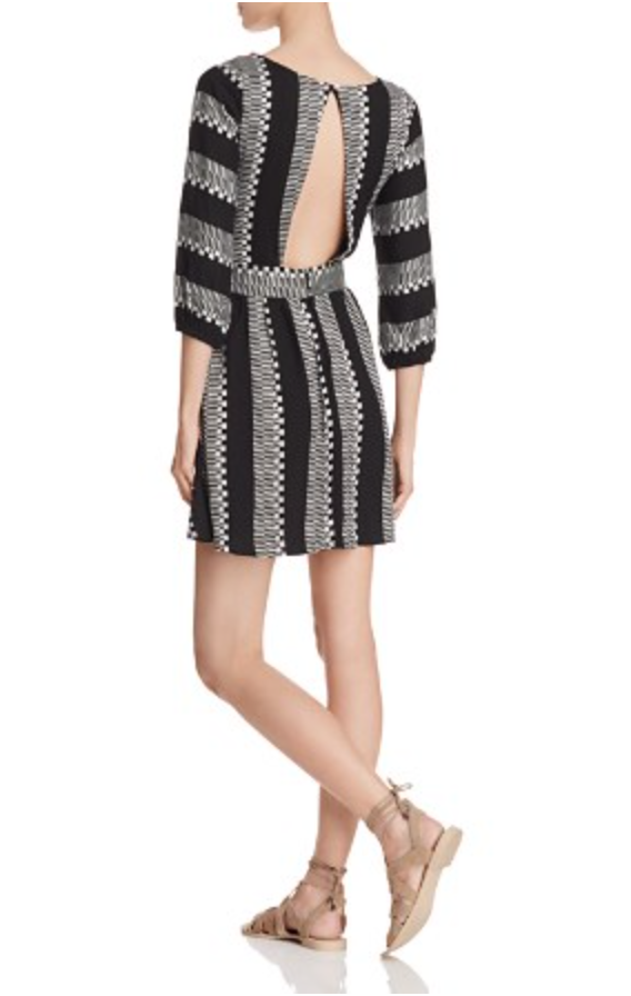 Ramones Embroidered Lace Up Dress