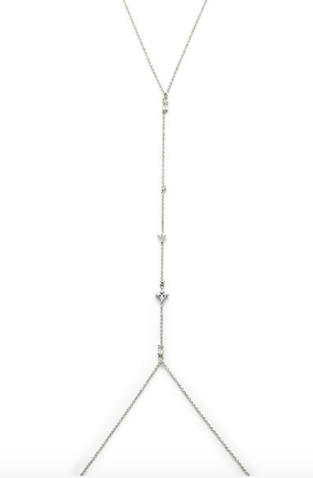 Scattered Gem Bodychain | Silver