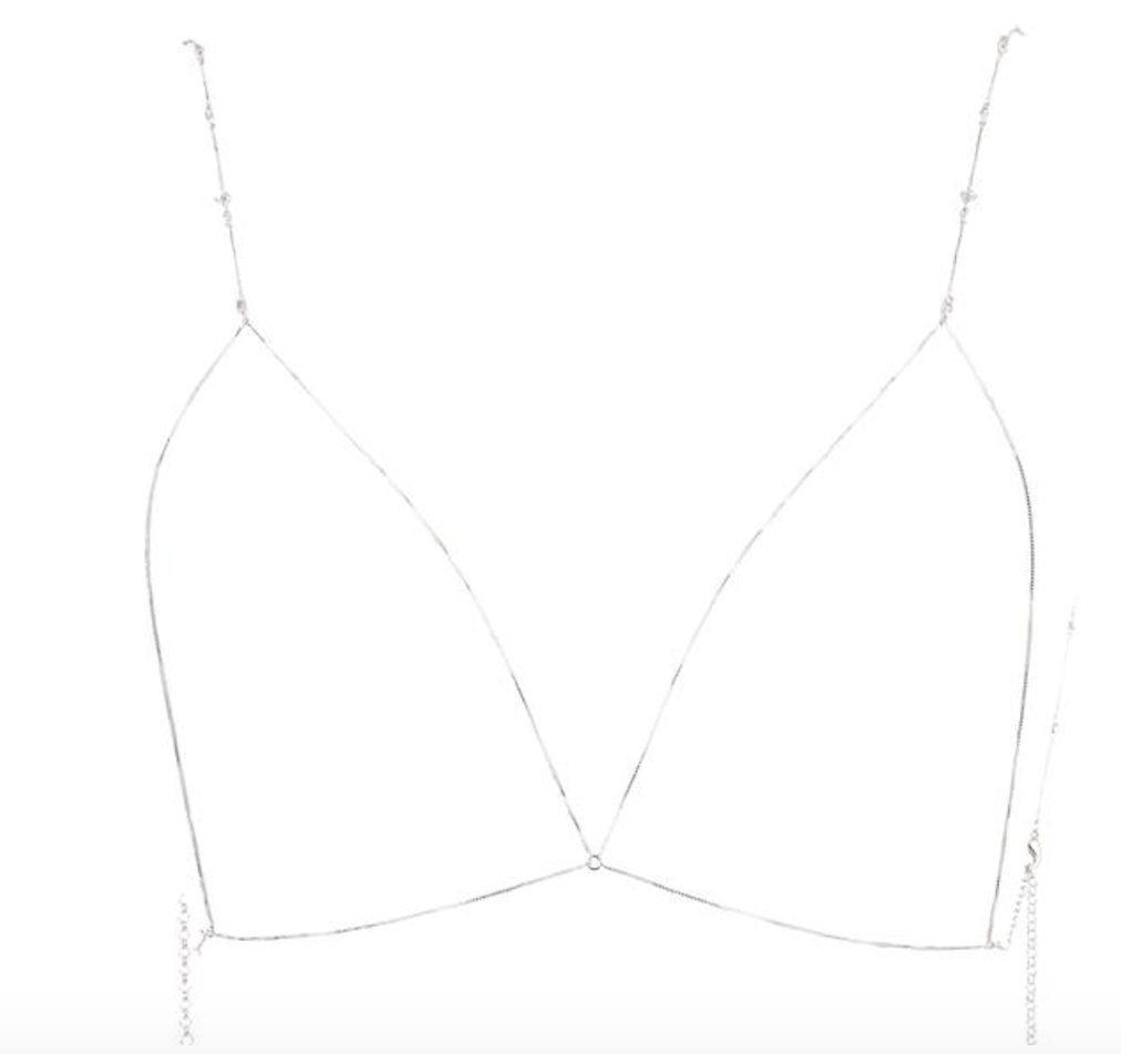 Scattered Gem Bra | Silver ox