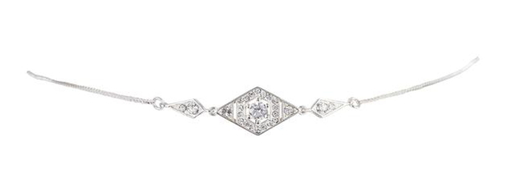 Triple Pavé Kite Choker | Silver