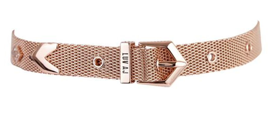 Mesh Buckle Choker | Rose Gold