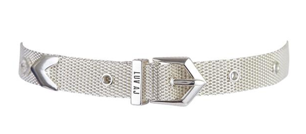 Mesh Buckle Choker | Silver