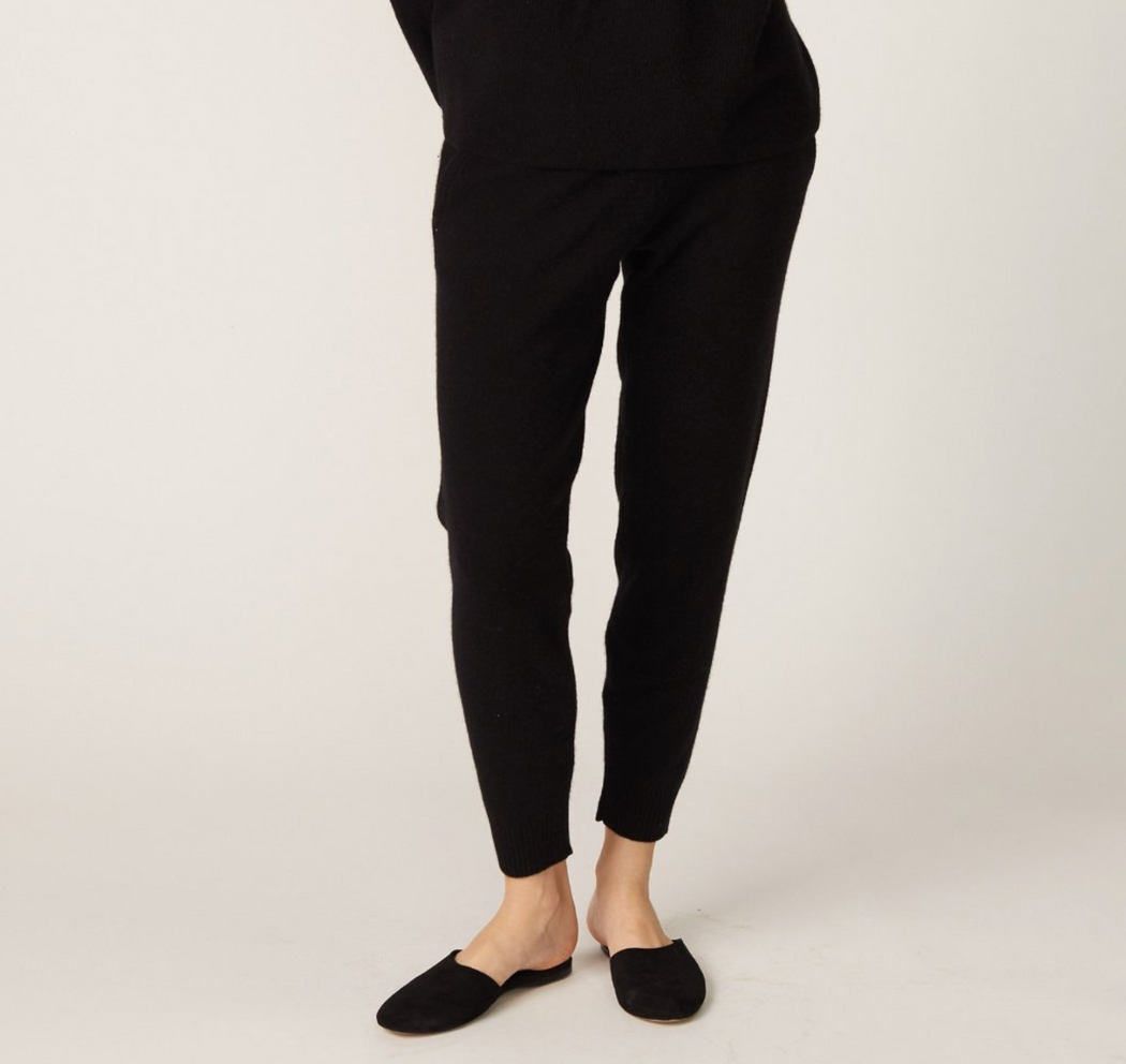 Cashmere Sporty Sweats | Black