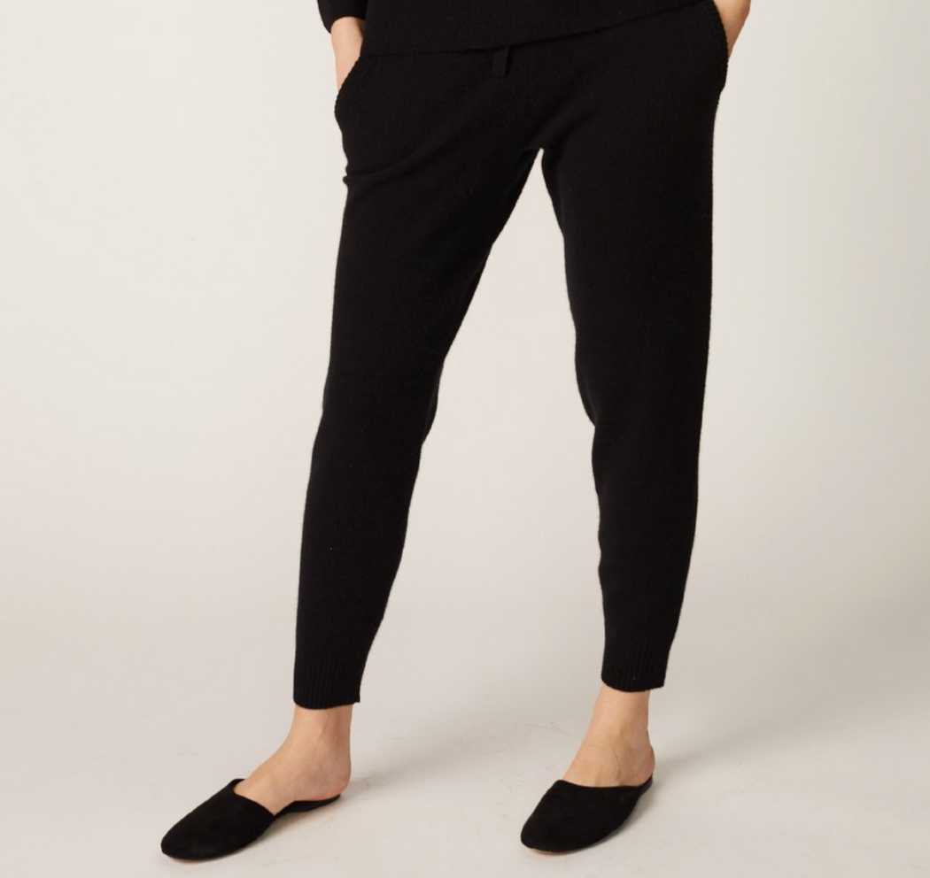 Cashmere Sporty Sweats | Black