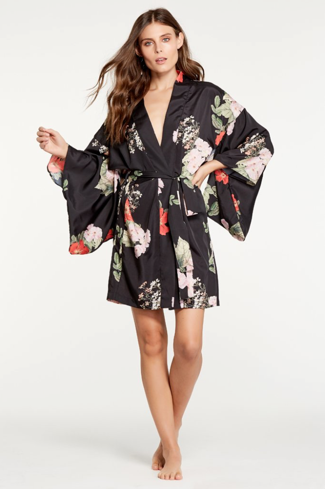 Tokyo Robe | Black Floral