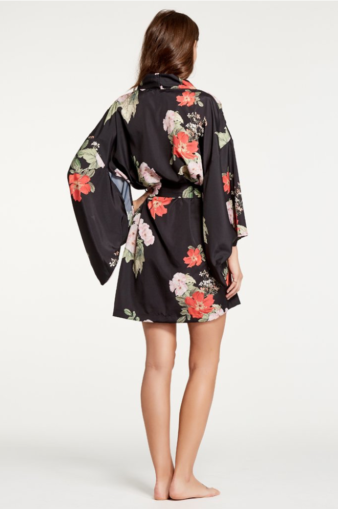 Tokyo Robe | Black Floral