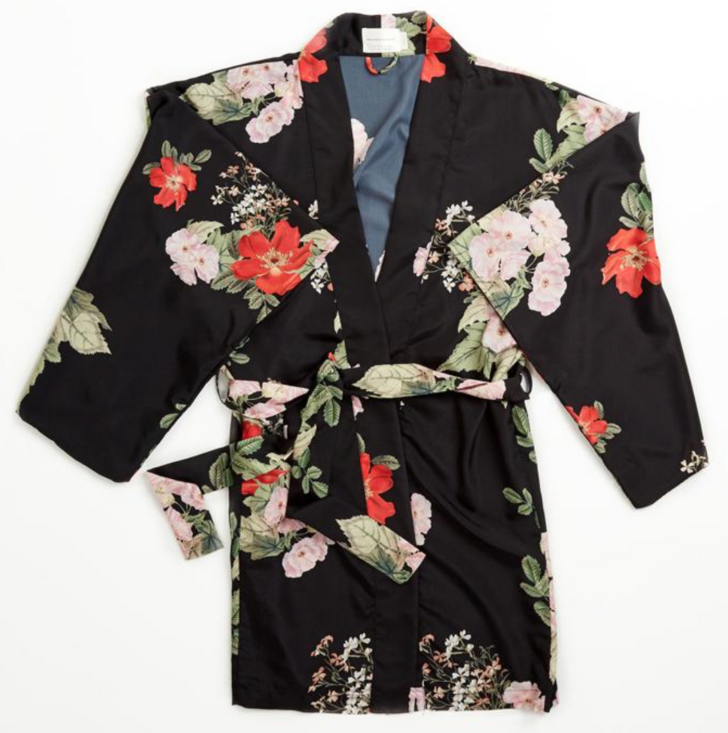 Tokyo Robe | Black Floral