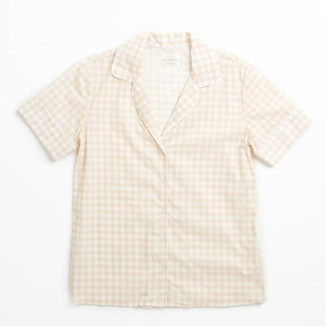 Antoinette Top | Blush Gingham