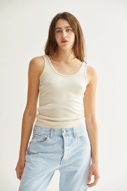 Mila Rib Tank | Bone