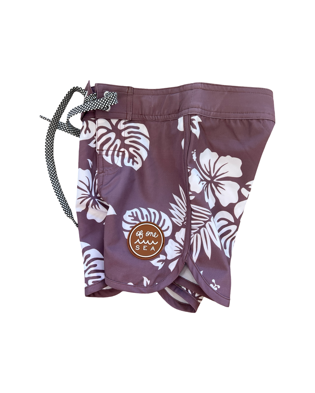 Kid’s Retro Boardshorts | Las Olitas Dusty Mauve Floral