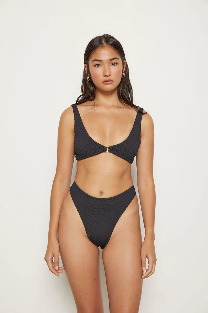 Vica Bottom | Black Rib