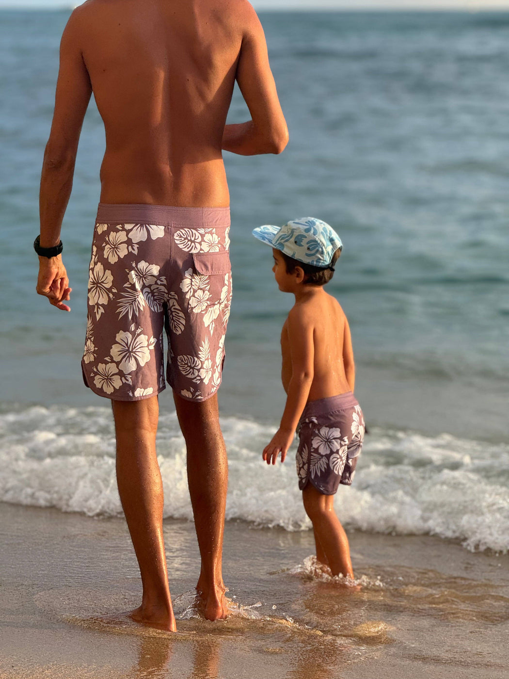Men's Retro Boardshorts | Las Olitas Dusty Mauve Floral