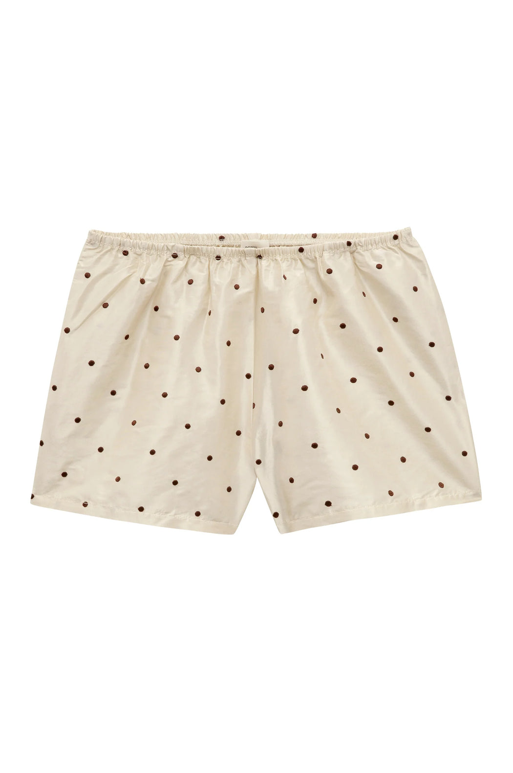 The Silk Taffeta Tap Short | Walnut Polka Dot