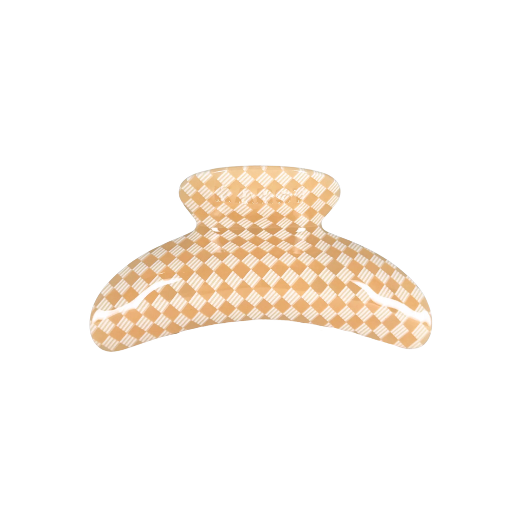 SuperClip Hair Claw | Peach Checker