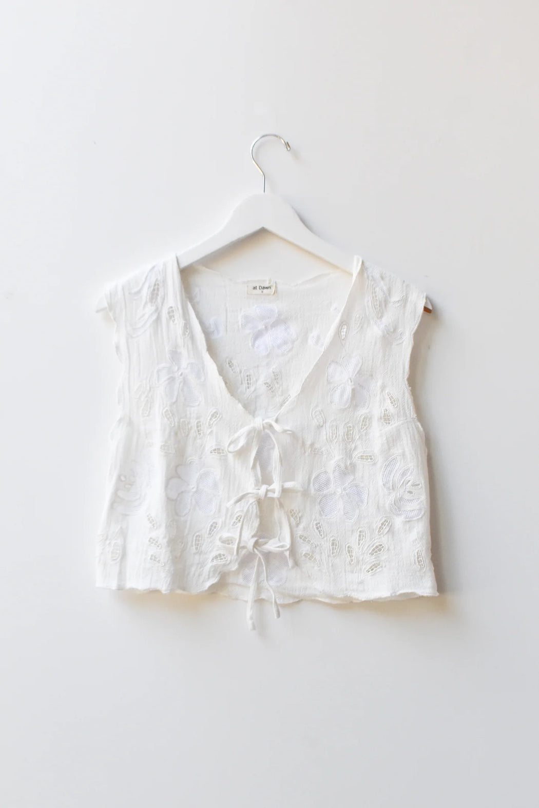 Flower Lace Vest | White