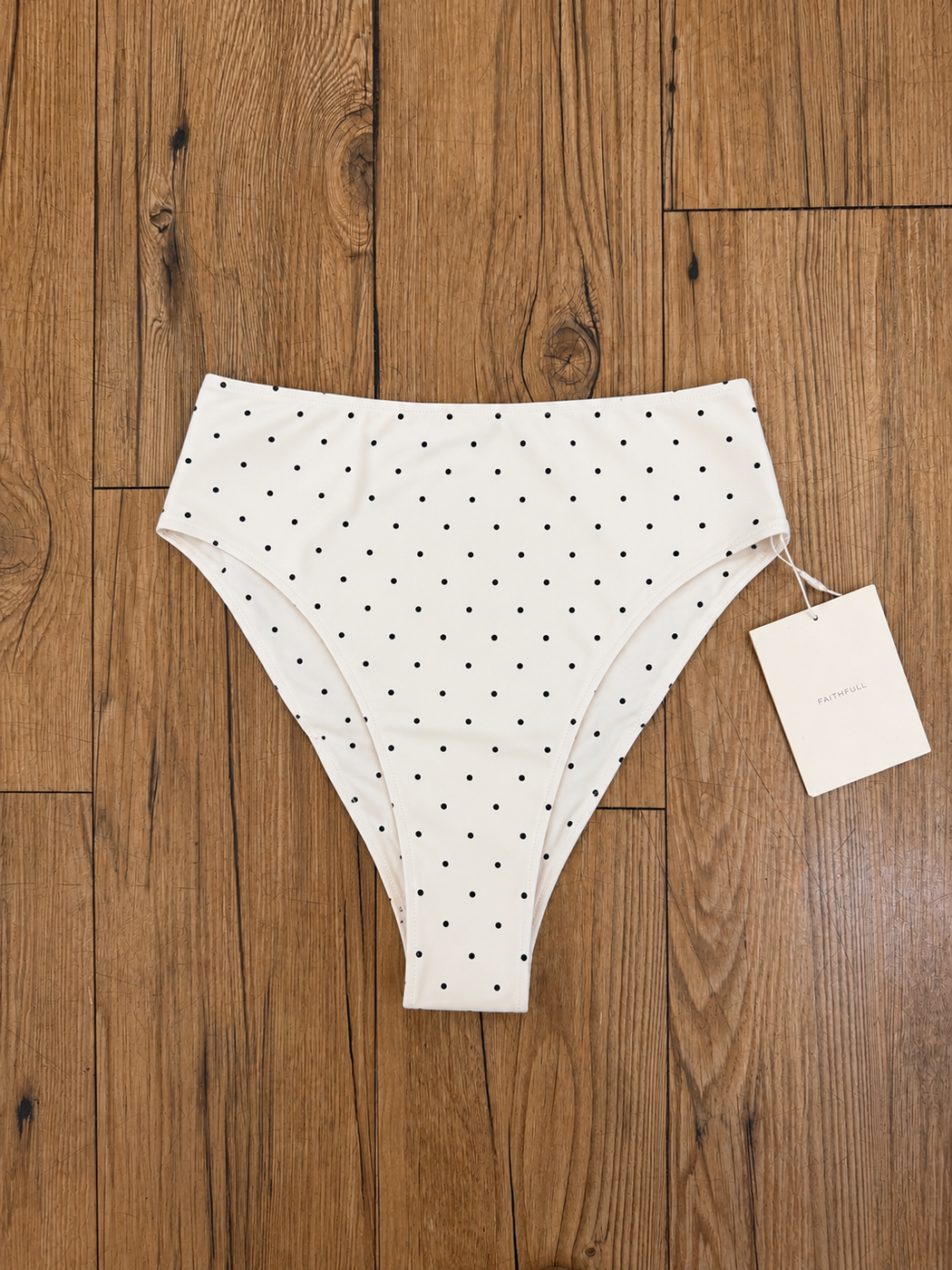 Melina Bikini Bottom | Polka Dot Antique White