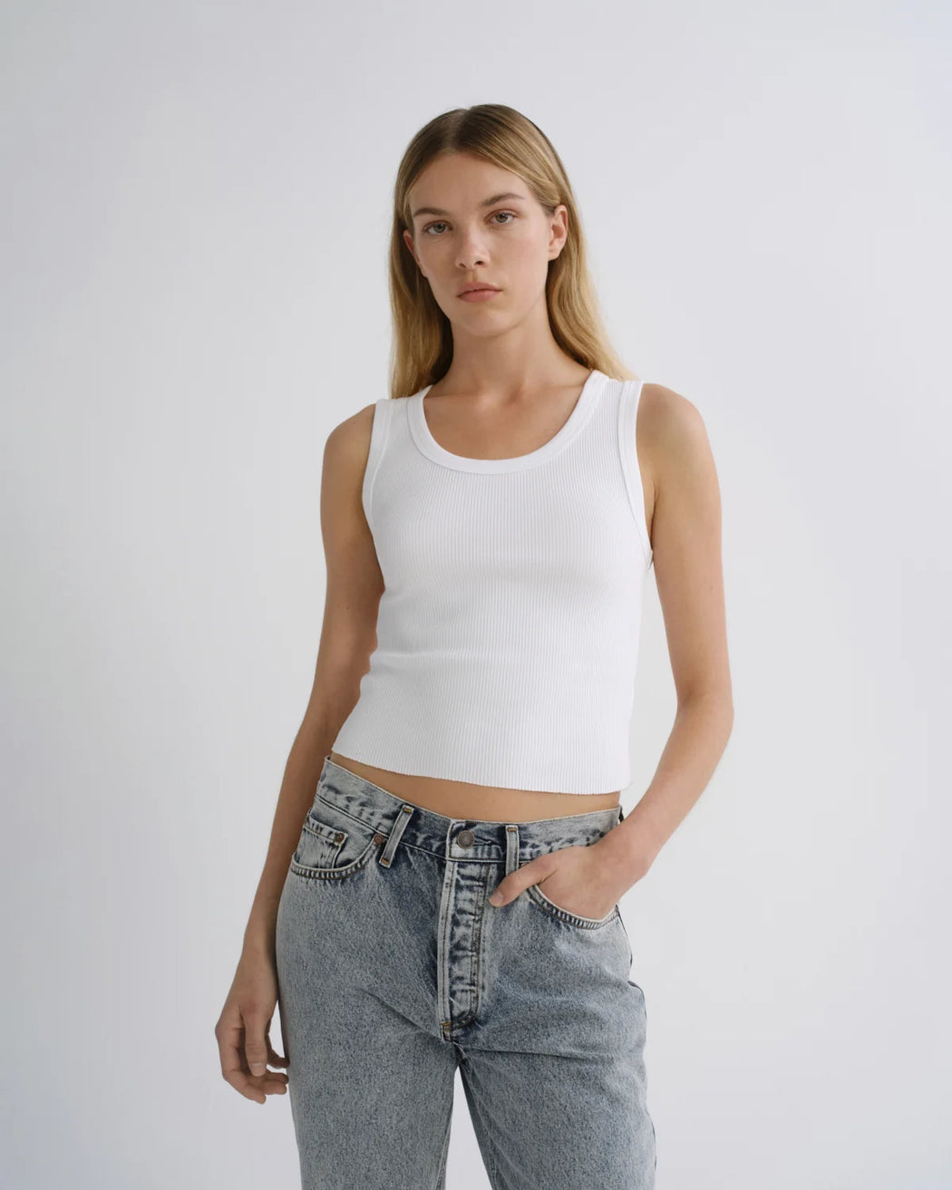 Shrunken Poppy Tank | White