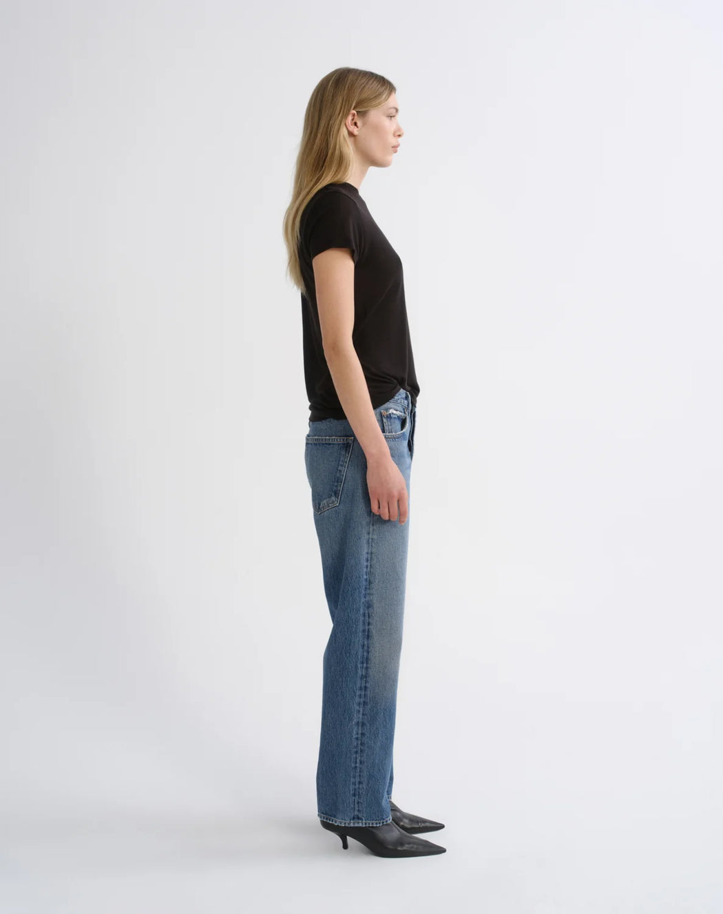 Long Line Adine Tee | Black
