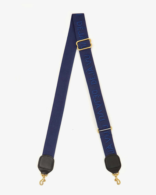 Adjustable Webbing Strap l Navy Blue w/ Tonal Déjà Vu