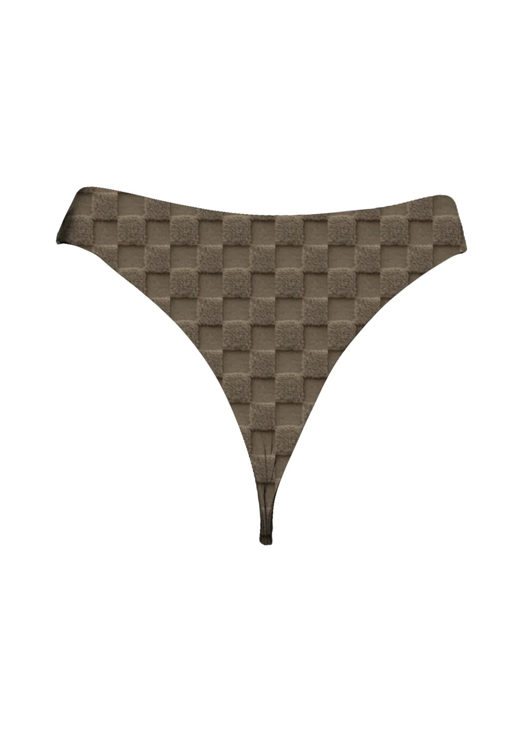 High Hip Bottom | Aloe Terry Check