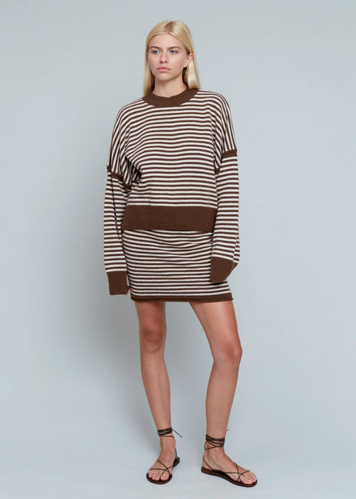 Bea Knit Skirt | Porcini Stripe