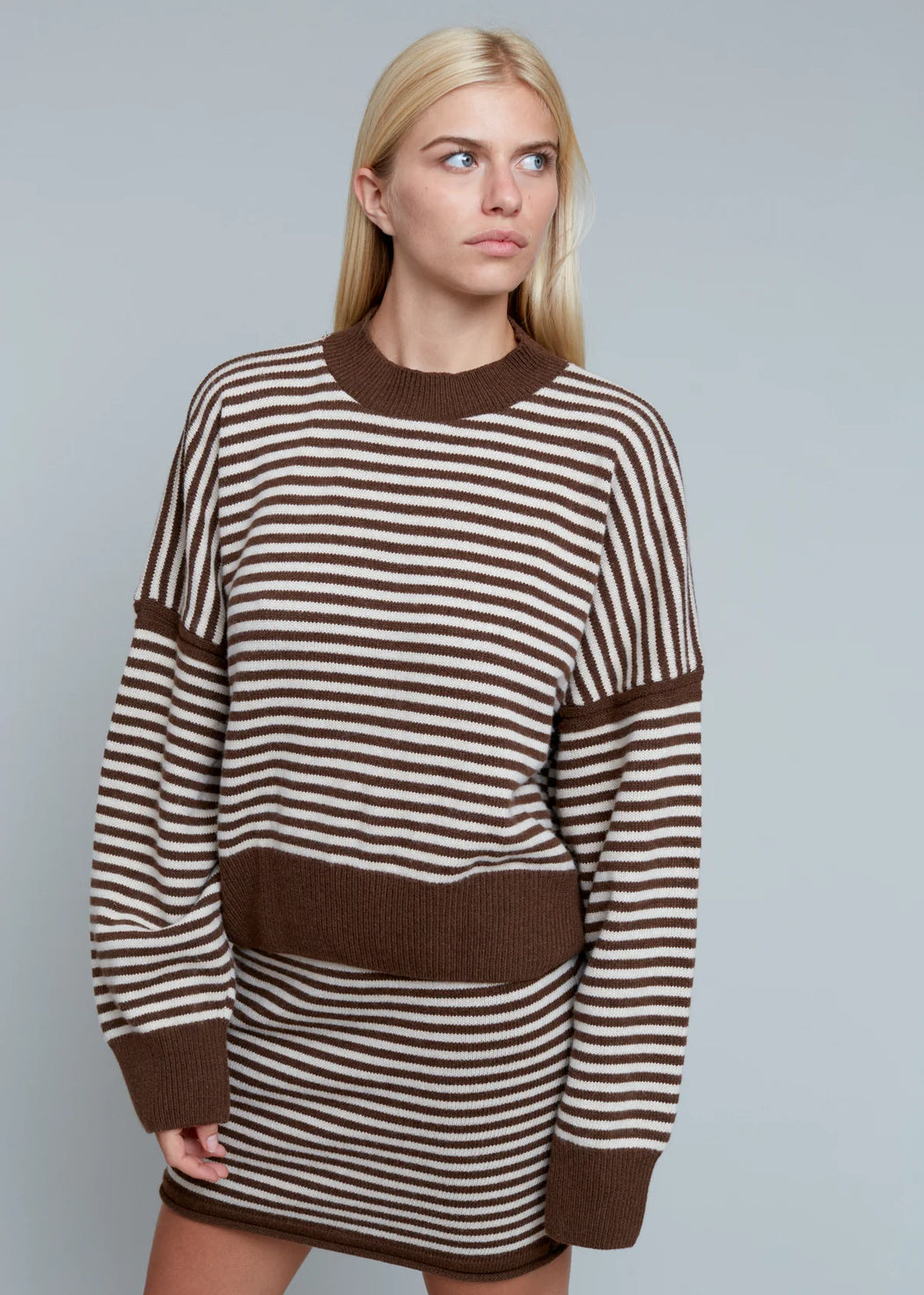 Anouk Knit Sweater | Porcini Stripe