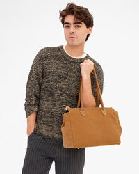 Beatrice Tote | Caramel Suede