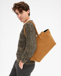 Beatrice Tote | Caramel Suede