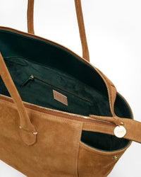 Beatrice Tote | Caramel Suede