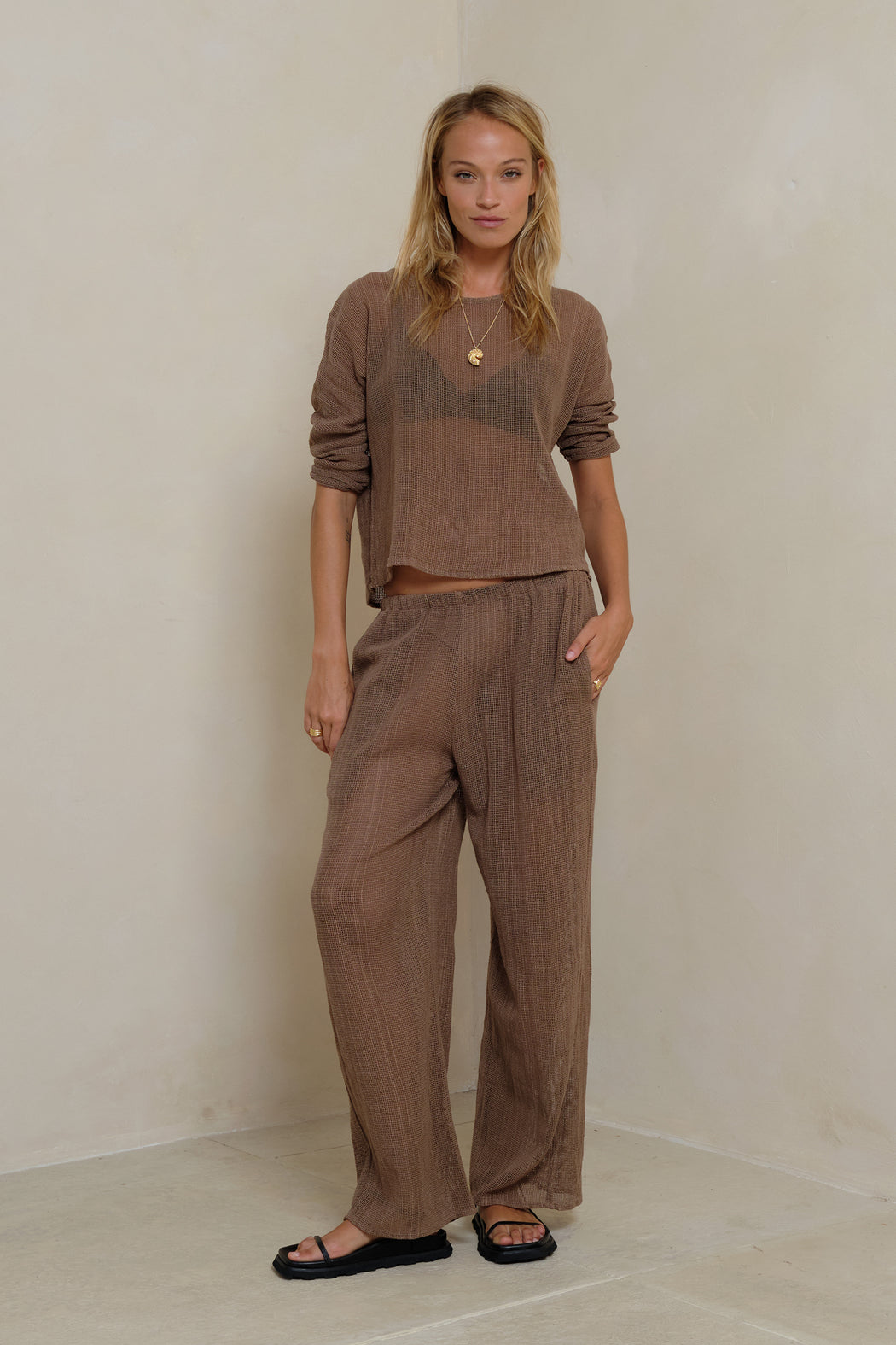 Fenton Mesh Pant | Chocolate