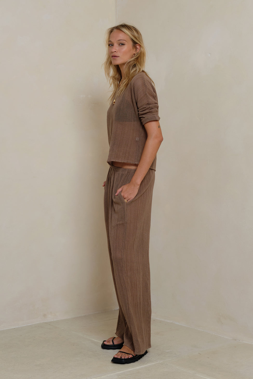 Fenton Mesh Pant | Chocolate