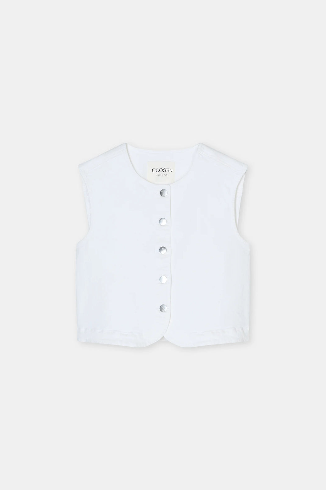 Denim Vest | White