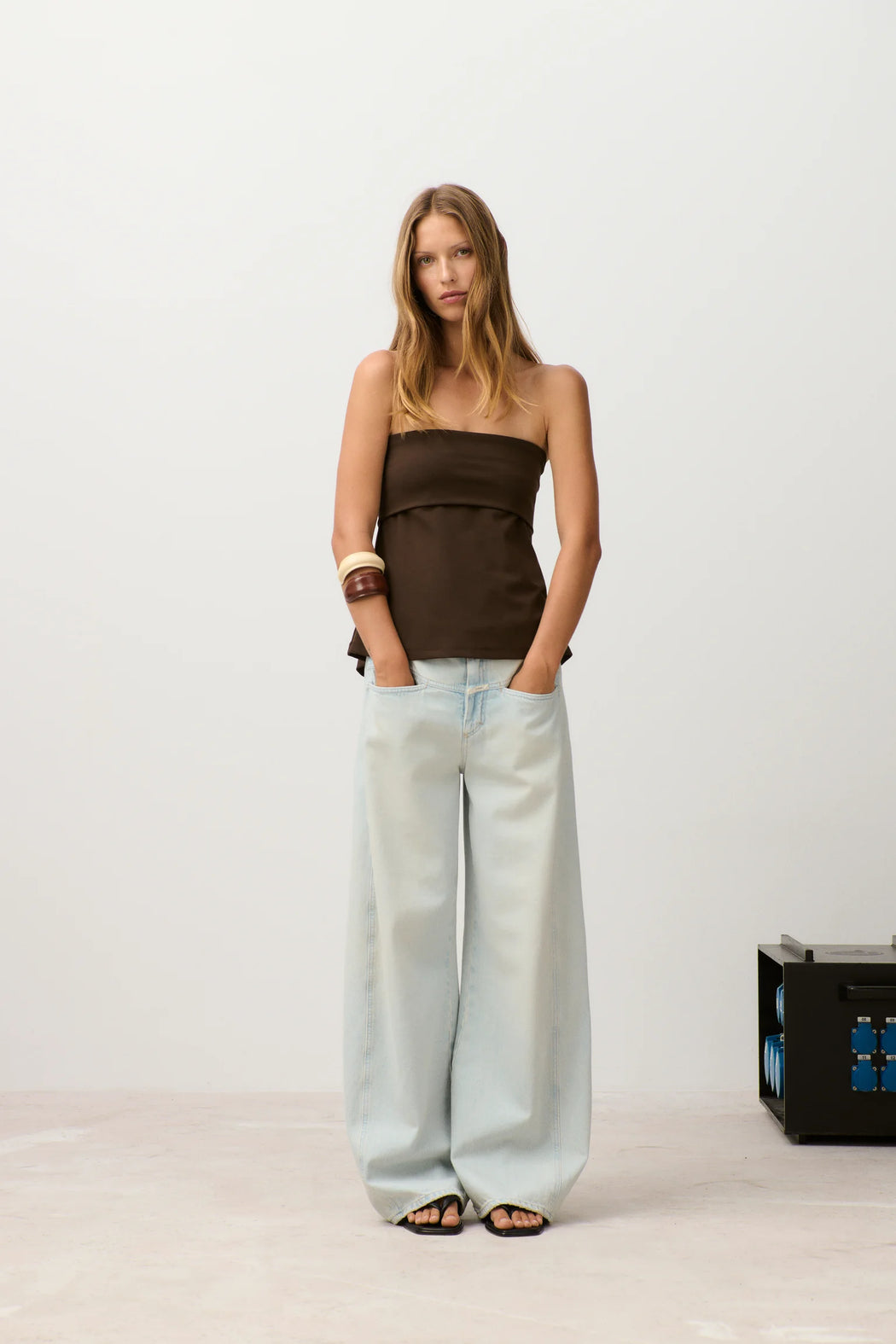 Peplum Top | Maple Brown