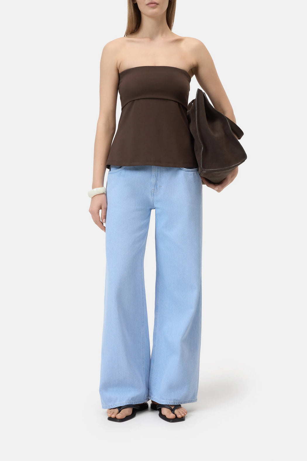 Peplum Top | Maple Brown