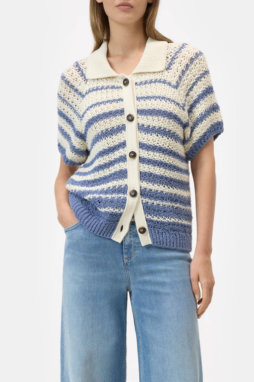 Short Sleeve Polo Cargi | Stone Blue