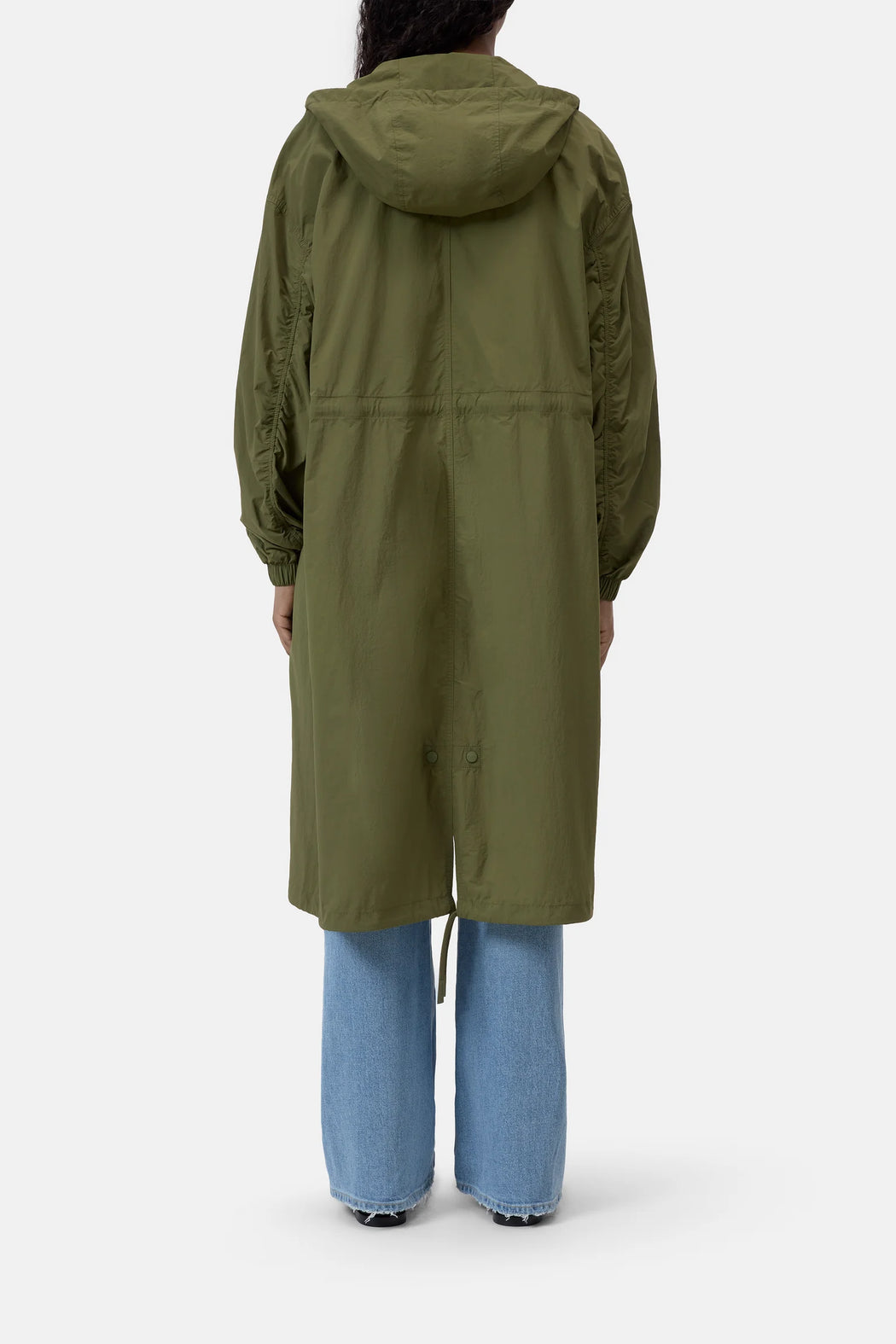 Airy Nylon Parka | Hunter Green