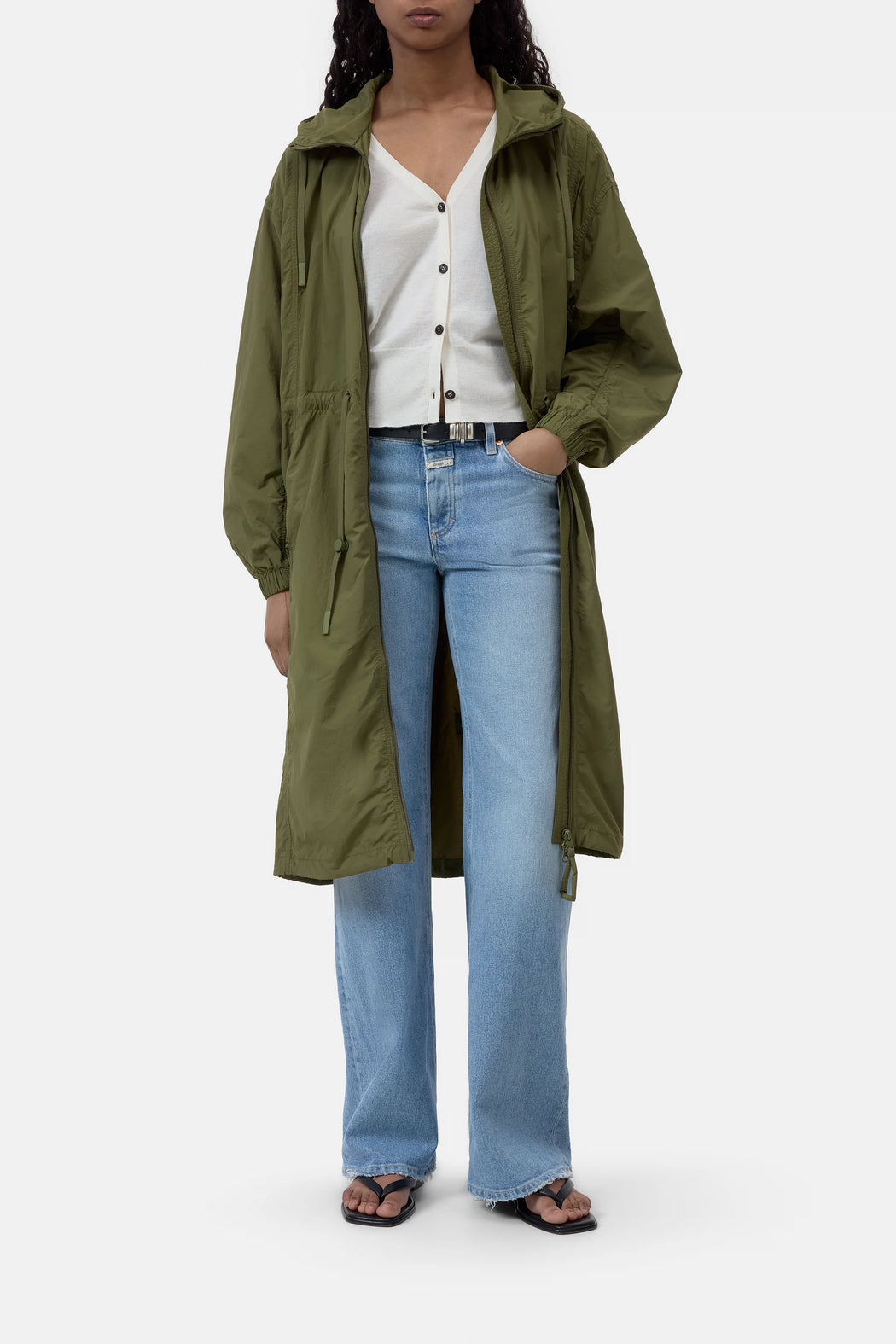 Airy Nylon Parka | Hunter Green