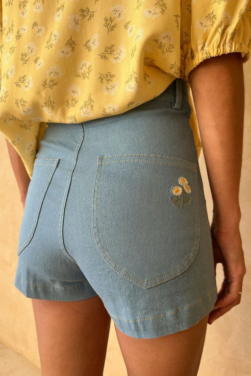 Chamomile Denim Short | Light Blue