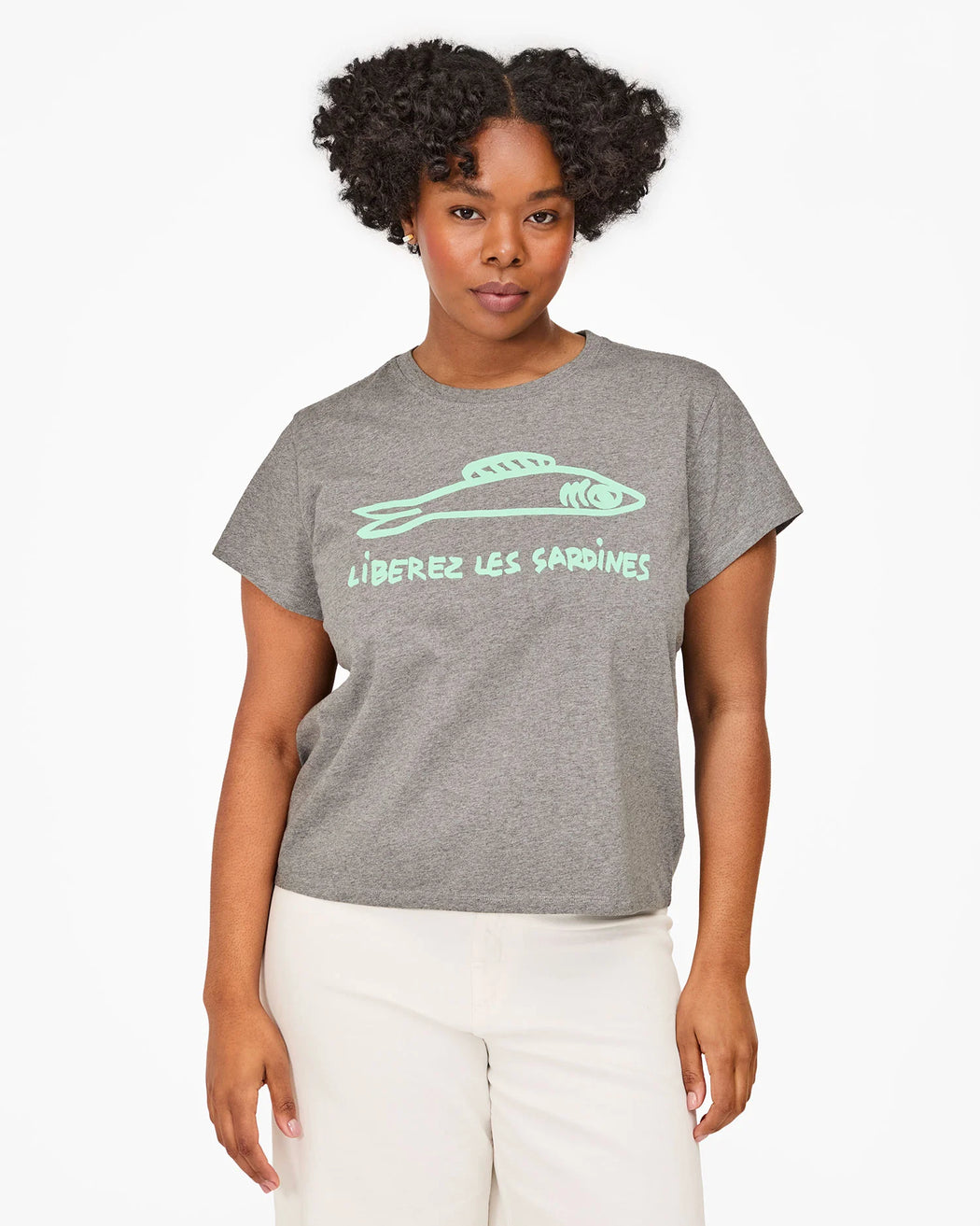 Classic Tee | Grey Melange Liberez Les Sardines