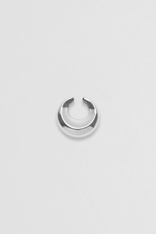 Large Concave Ear Cuff | Silver