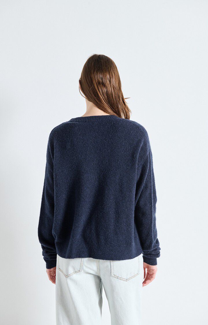Women's Cardigan Damsville | Navy Blue Black Melange