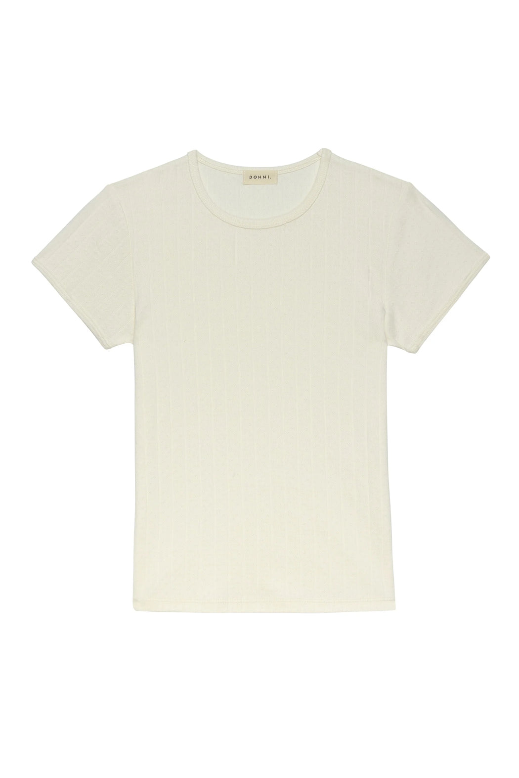 Pointelle Baby Tee | Creme