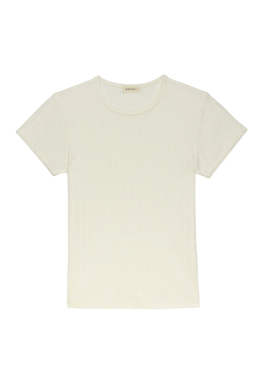 Pointelle Baby Tee | Creme
