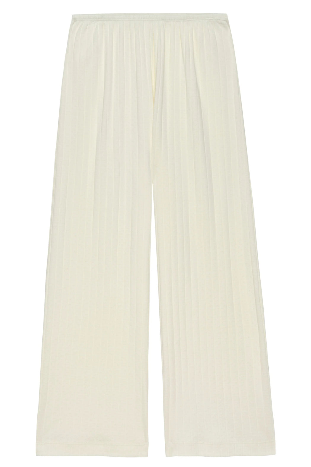 The Pointelle Simple Crop Pant | Cream